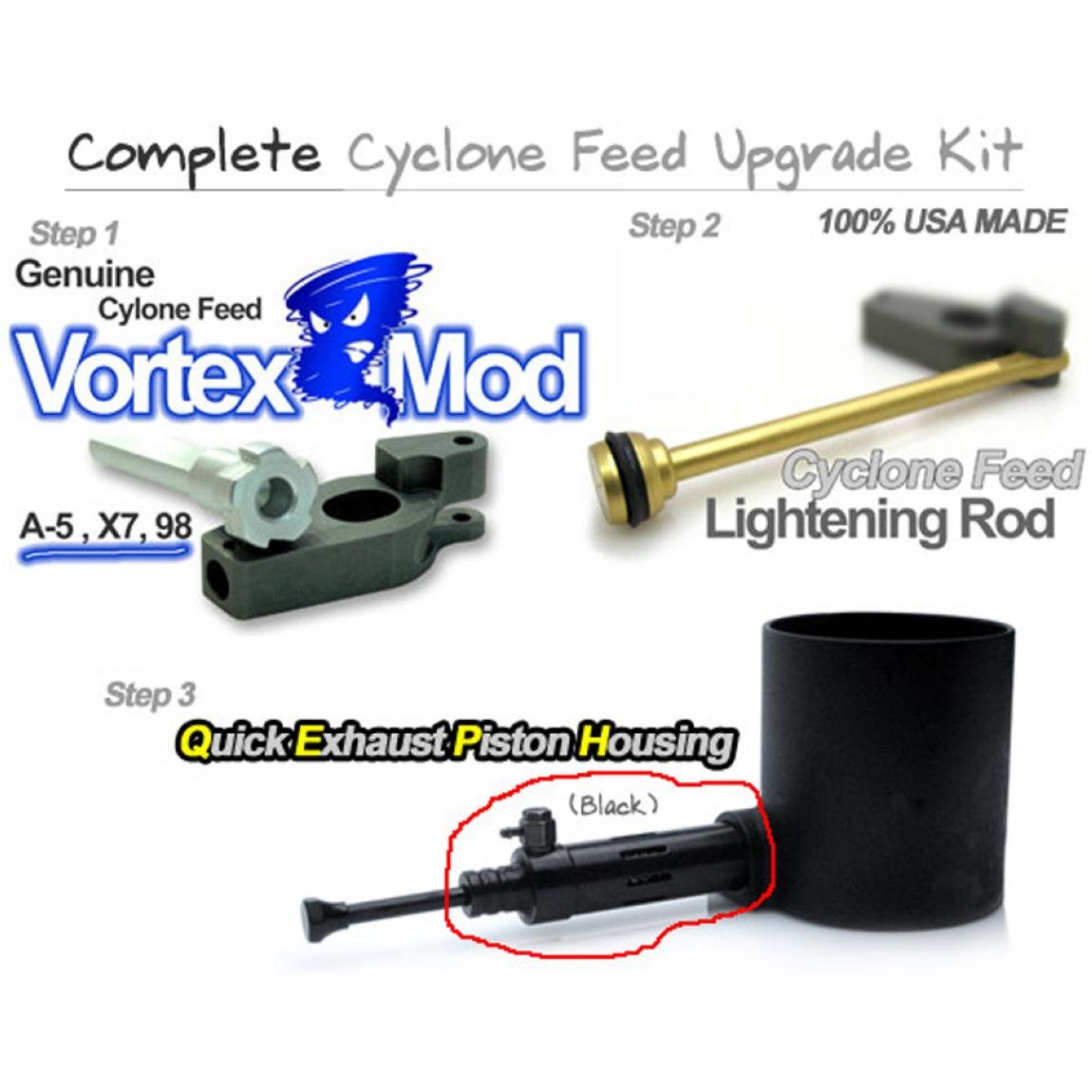 Cyclone Feed System Allen Paintball Turbo T-3 Offset Hopper 300 With ...