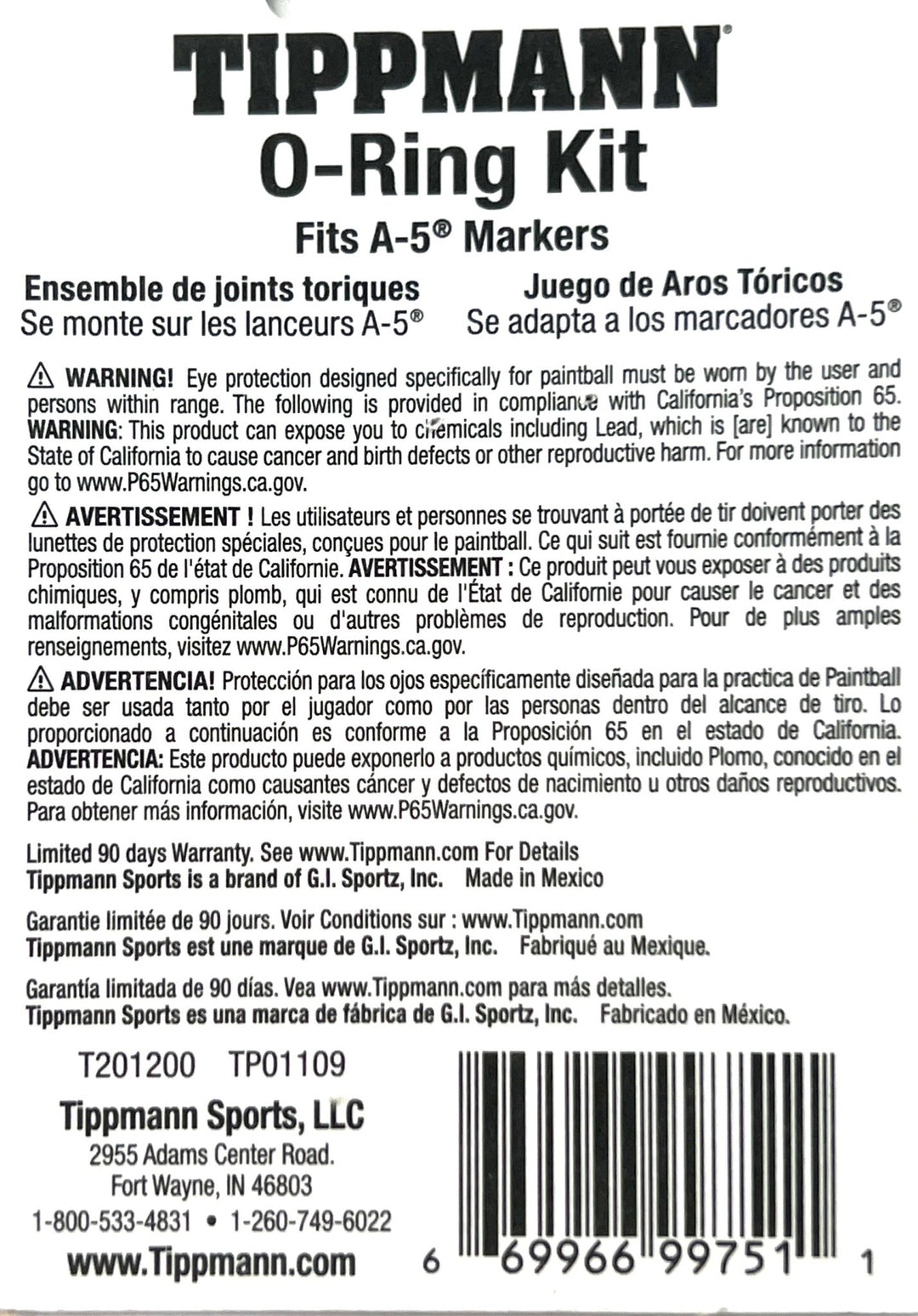 Tippmann A-5 OEM Oring Service Kit for 2011 A-5's and Newer - TippmannParts
