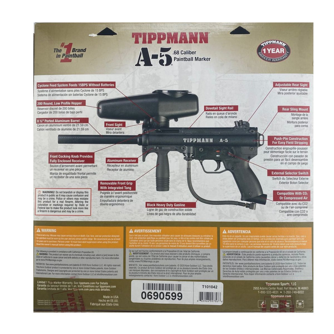 Tippmann A-5 Paintball Gun with Selector Switch Safety - TippmannParts