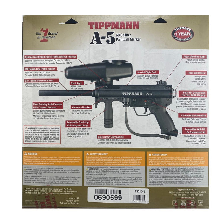 Tippmann A-5 Paintball Gun with Selector Switch Safety - TippmannParts