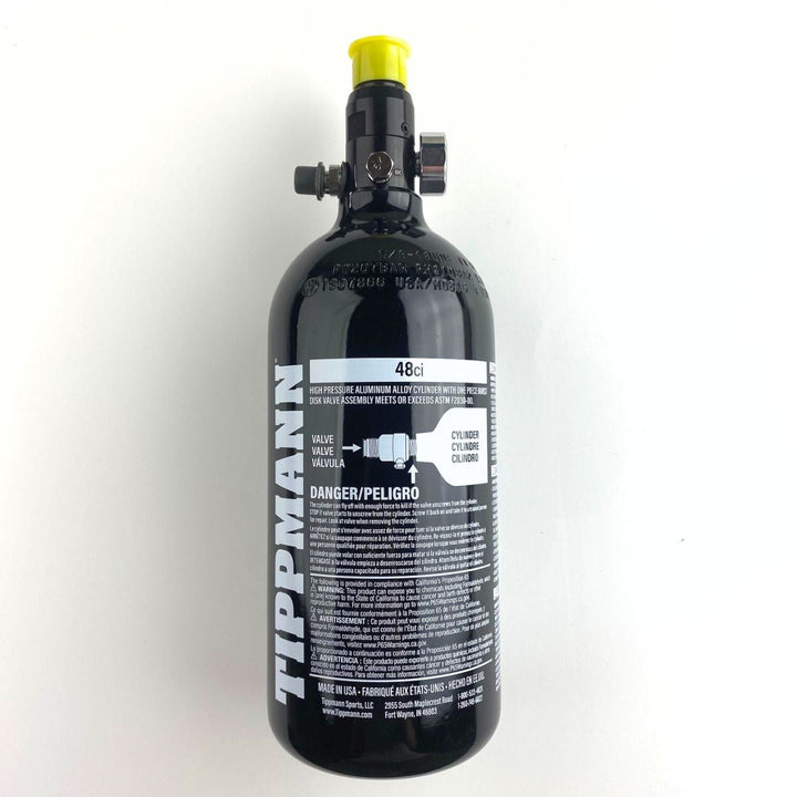 Tippmann Aluminum 3000psi HPA Tank - 48ci - Preset Regulator - TippmannParts