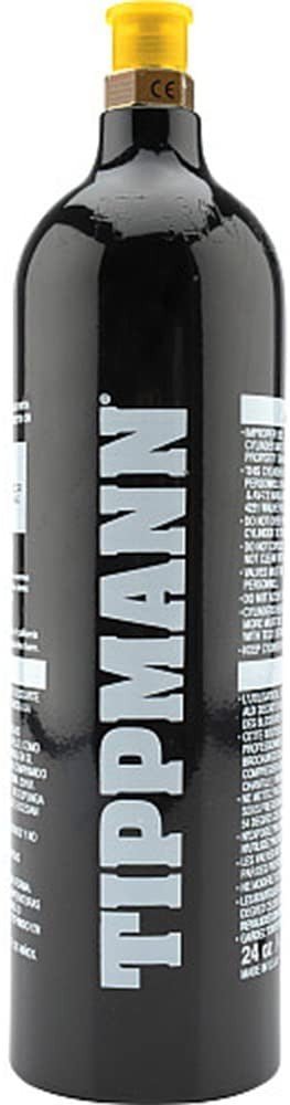 Tippmann 20oz CO2 Tank - Aluminum, Pin Valve, For Paintball, Airsoft, Soda Makers