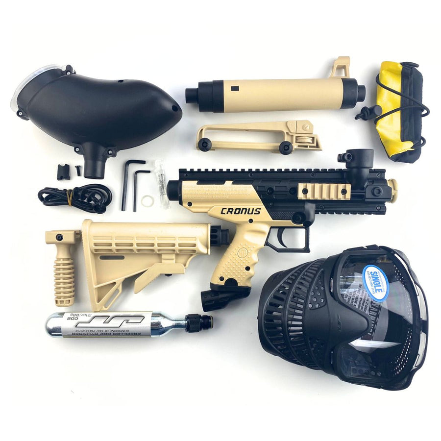 Tippmann Cronus Paintball Gun Tactical Combat Power Pack with Raptor Mask and a 90g Co2 - TippmannParts
